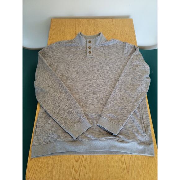 Duluth Sweater Mens Large Quarter Zip Button Pullover Long Sleeve Sweatshirt - Picture 1 of 4